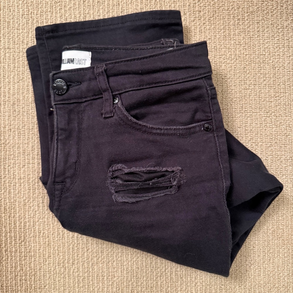 William Rast Black Midrise Crop Boot Junior 25